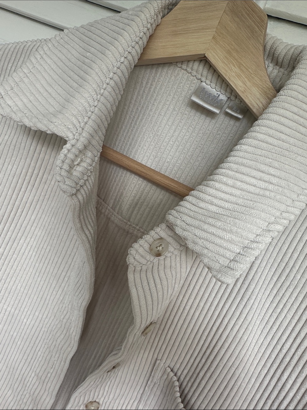 twik Cream Corduroy Button-Front Jacket